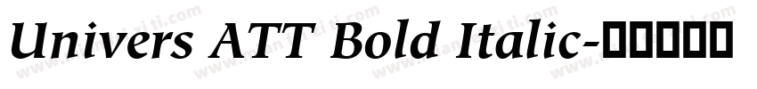 Univers ATT Bold Italic字体转换
